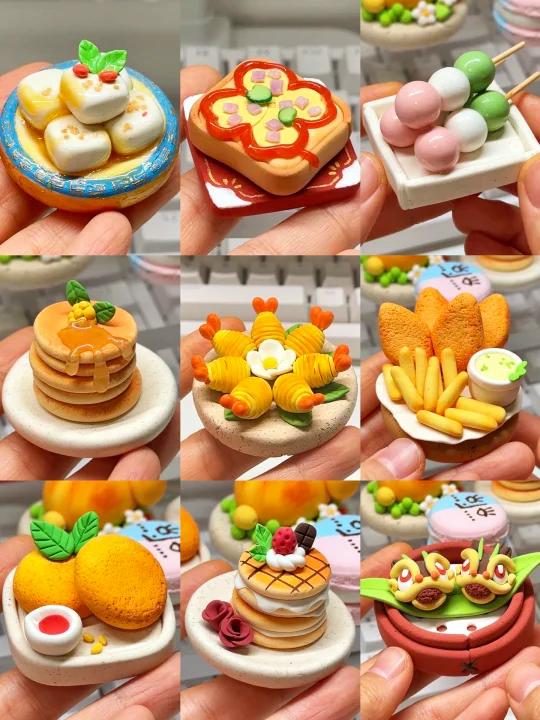 粘土手工|黏土复刻原神美食九宫格!