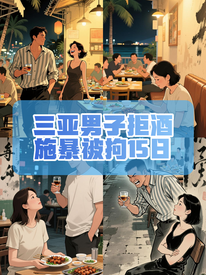 男子强邀陌生女子喝酒被拒后施暴 三亚警方:拘留15日