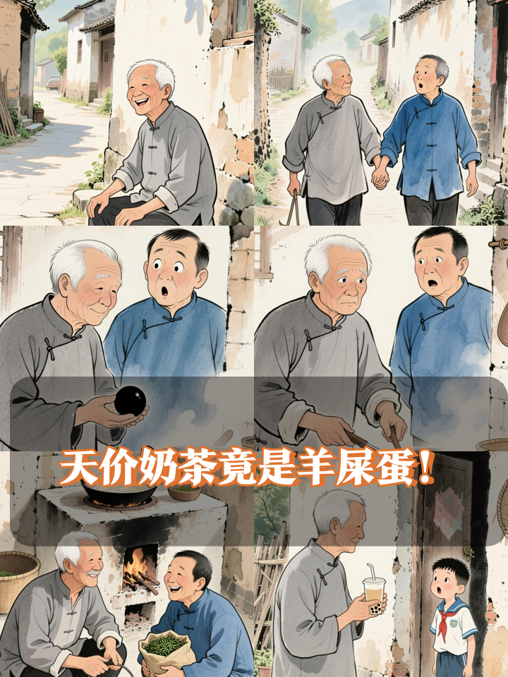 爷爷自制天价羊屎蛋奶茶，孙子喝完整个人都不好了！