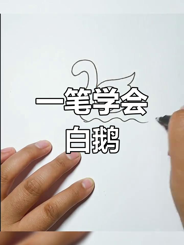 童年简笔画:如何画一只大白鹅