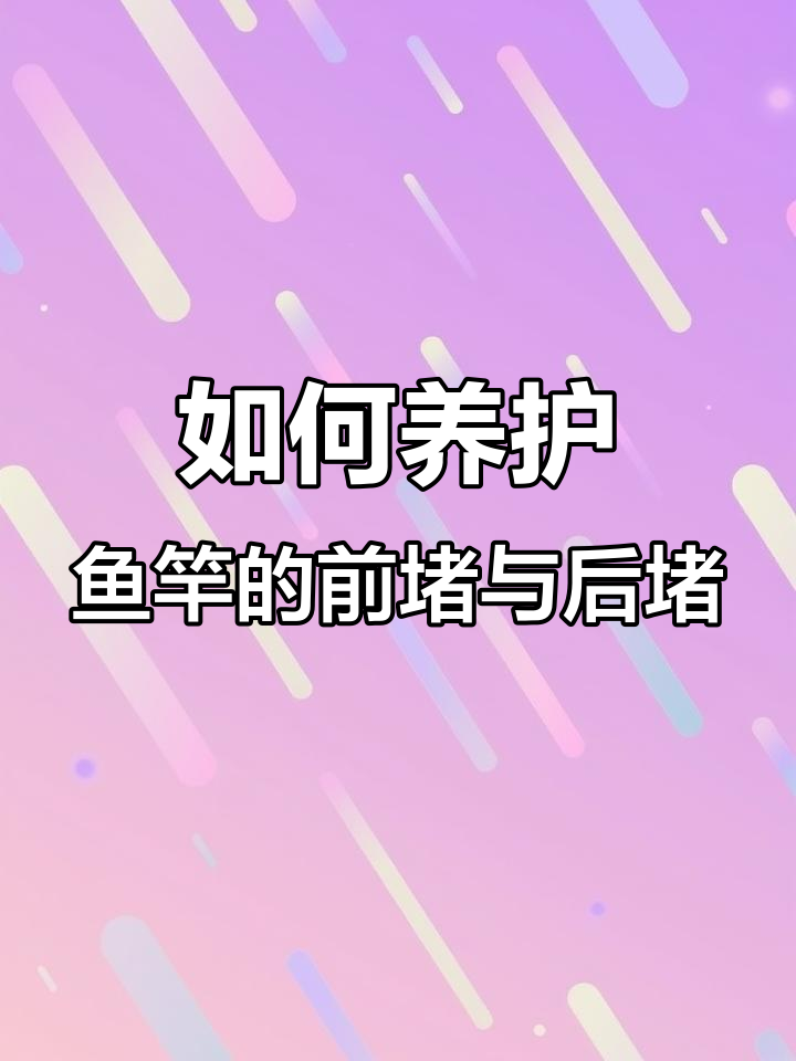 鱼竿前堵后堵的保养技巧,避免掉环和潮湿侵蚀