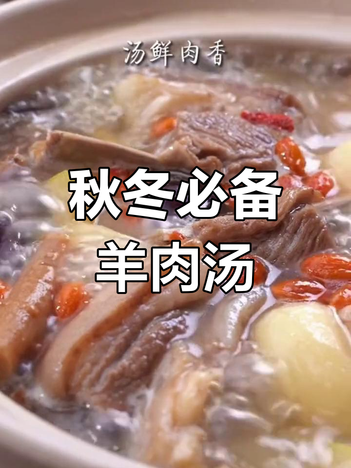 秋季滋补羊肉汤,温暖每一口