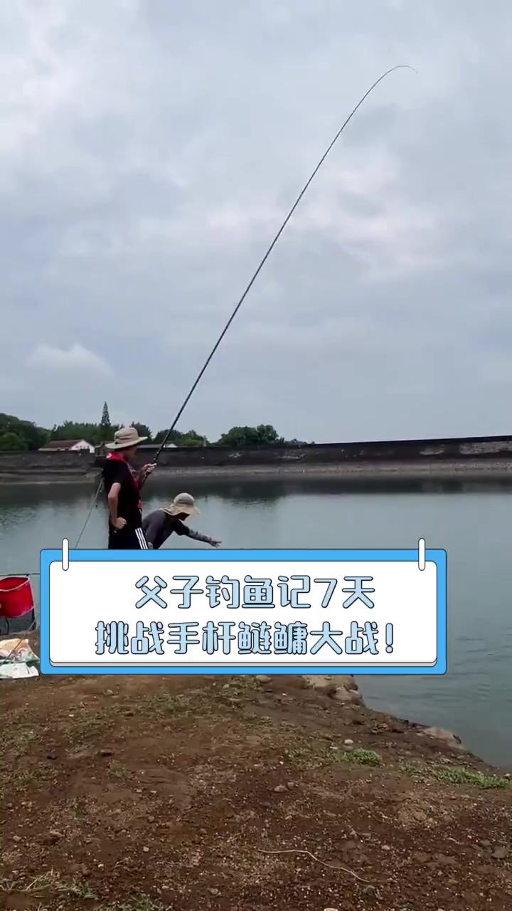 父子钓鱼记7天,挑战手杆鲢鳙大战!