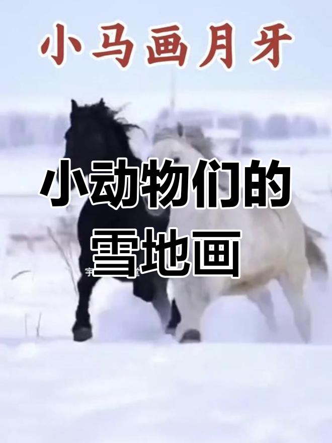 雪地里的小画家们,小鸡小狗都来画画了