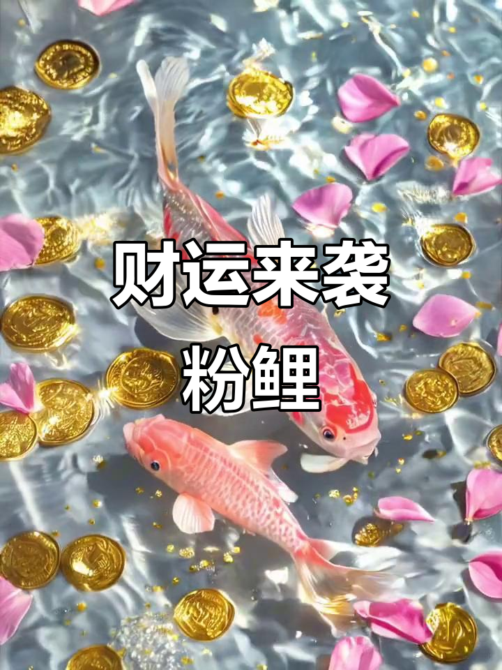 粉色鲤鱼带来好运，见者发财！