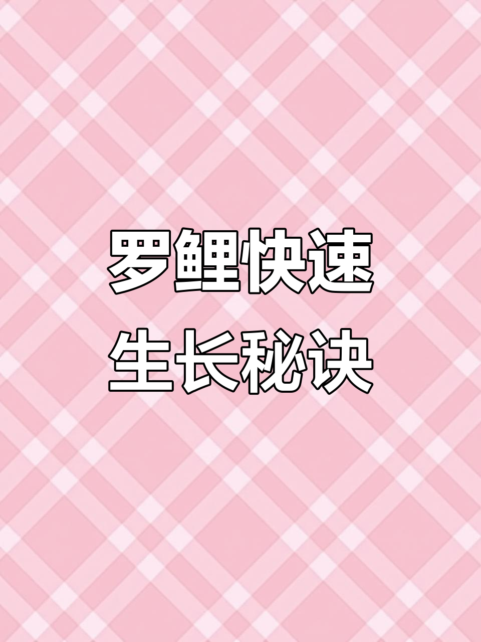 一年能长8斤的鲤鱼,罗鲤养殖技术揭秘