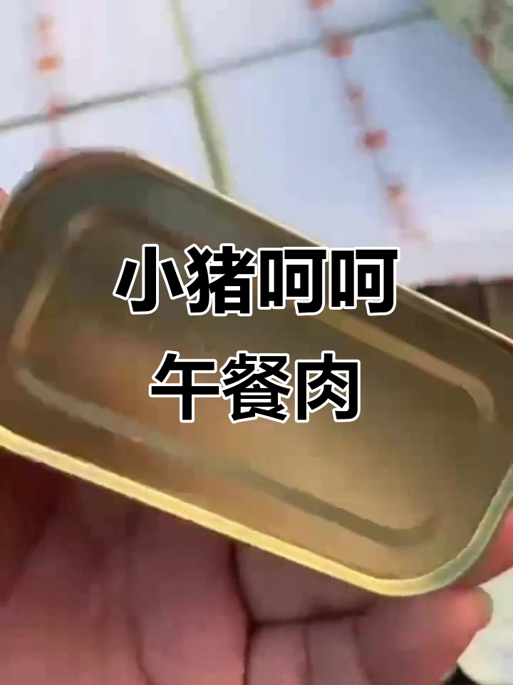 198g*6盒小猪呵呵午餐肉,三明治早餐必备原味罐装