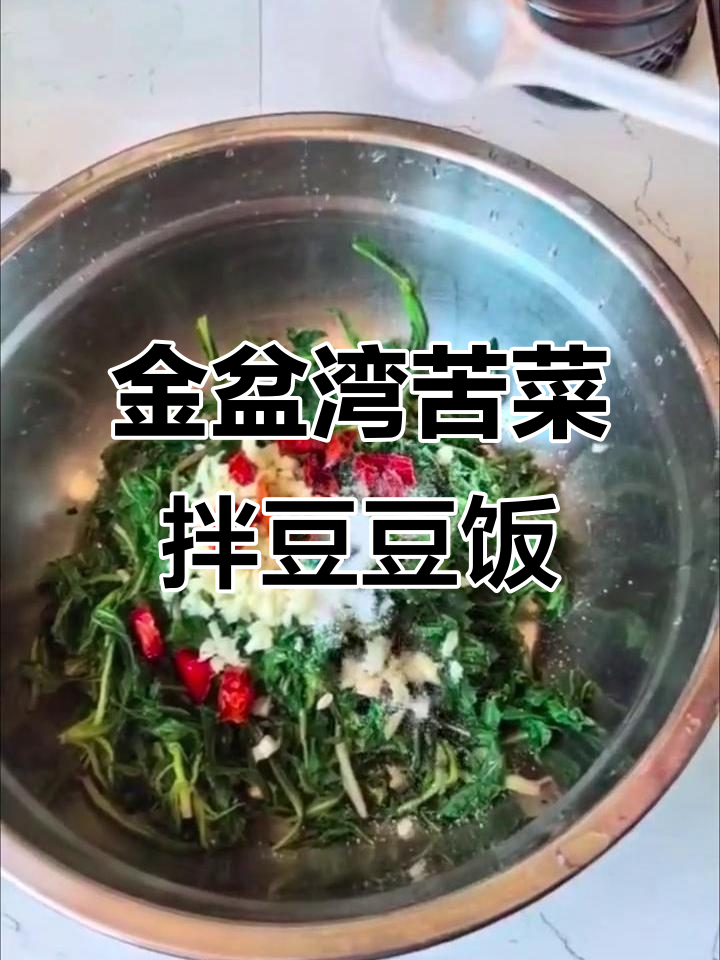陕西金盆湾野生苦菜拌饭,农家风味十足