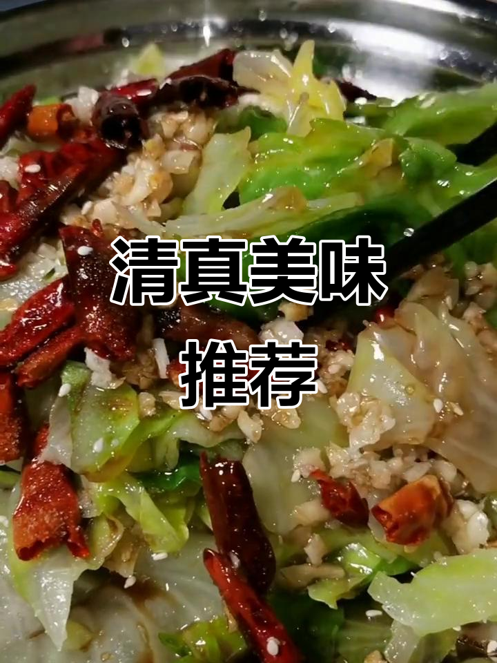 感谢支持!凉拌包菜,清新开胃,每日更新清真美食