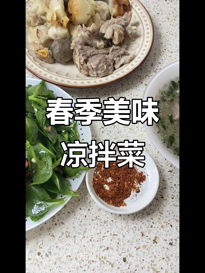 春天必吃春菜,凉拌穿心莲配油醋汁,酥脆羊排和牛肉丸也不容错过