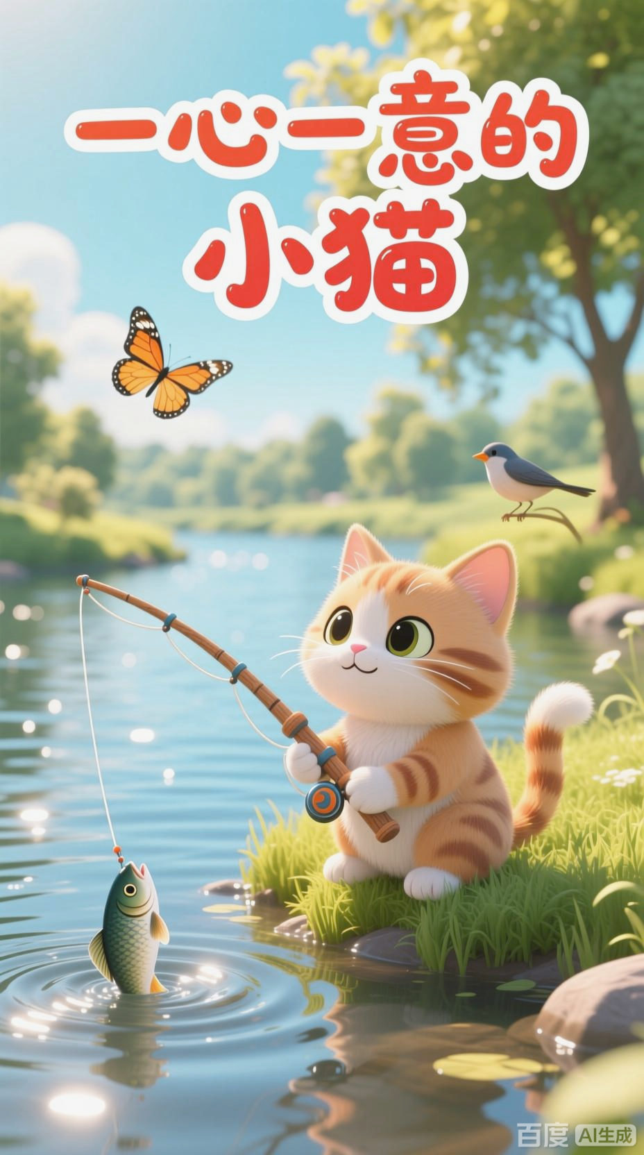 小猫钓鱼的趣味冒险