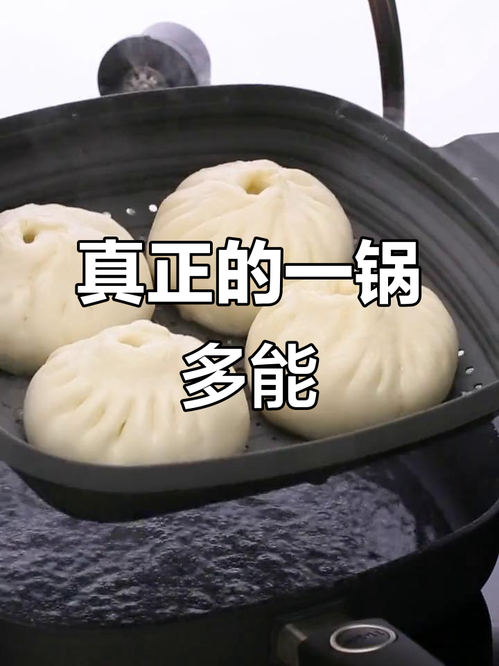 一锅多用,蒸包子煮粥都能行