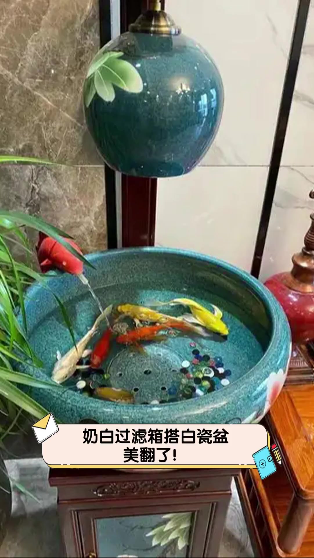奶白过滤箱搭白瓷盆,美翻了!