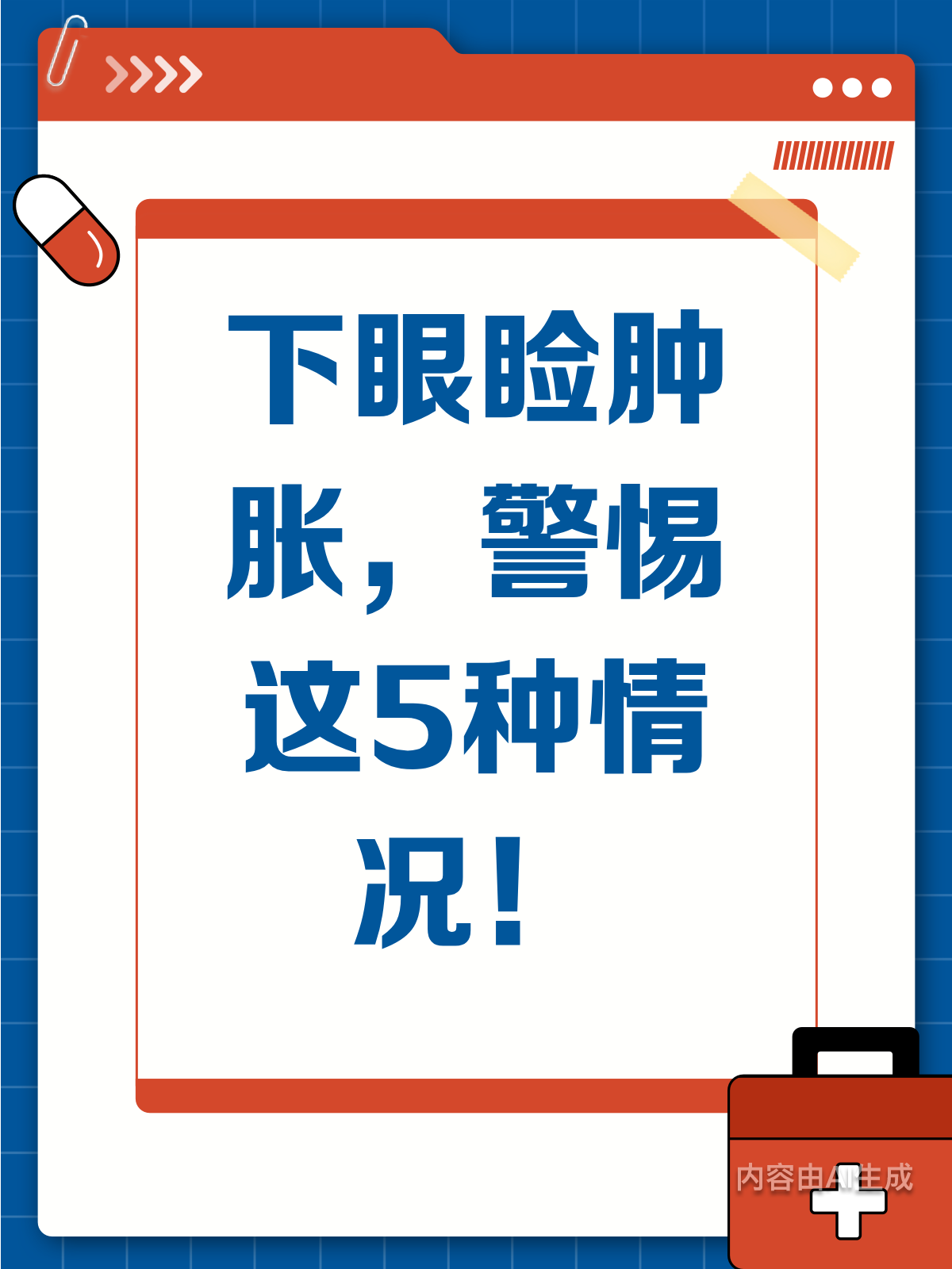 下眼睑肿了?别忽视,这5种情况可能是元凶!