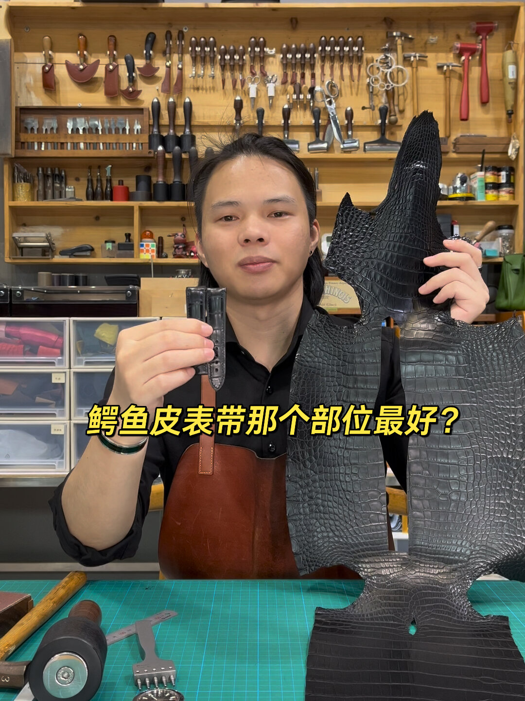 鳄鱼皮表带那个部位纹路最好?