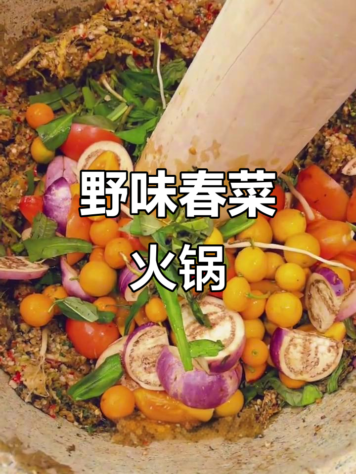 云南春菜火锅,野味十足,让人陶醉!