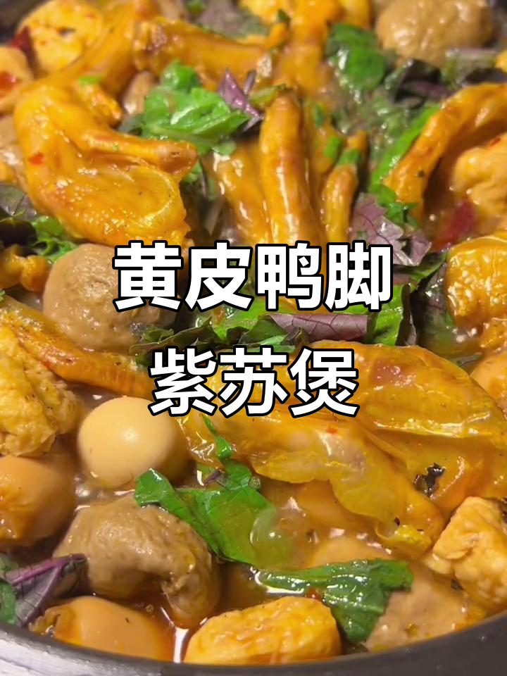 紫苏田螺鸭脚煲,黄皮鸭脚才是灵魂!香辣过瘾,绝对好吃
