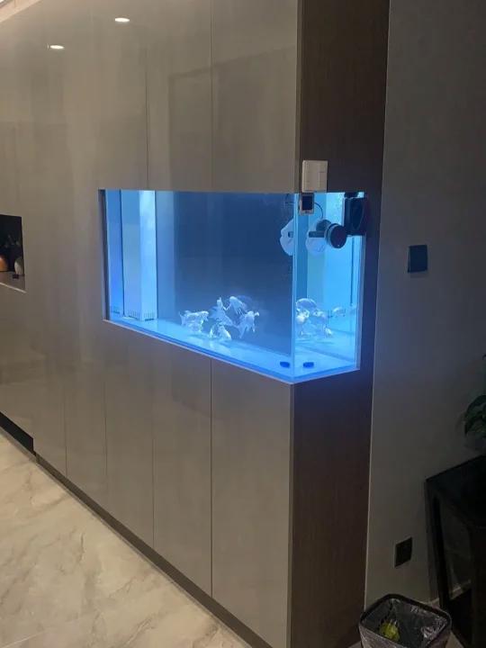嵌入式鱼缸 客厅玄关鱼缸玄关隔断 定做鱼缸