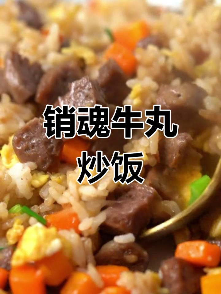 牛肉丸与沙茶酱的完美搭配,炒饭超香!