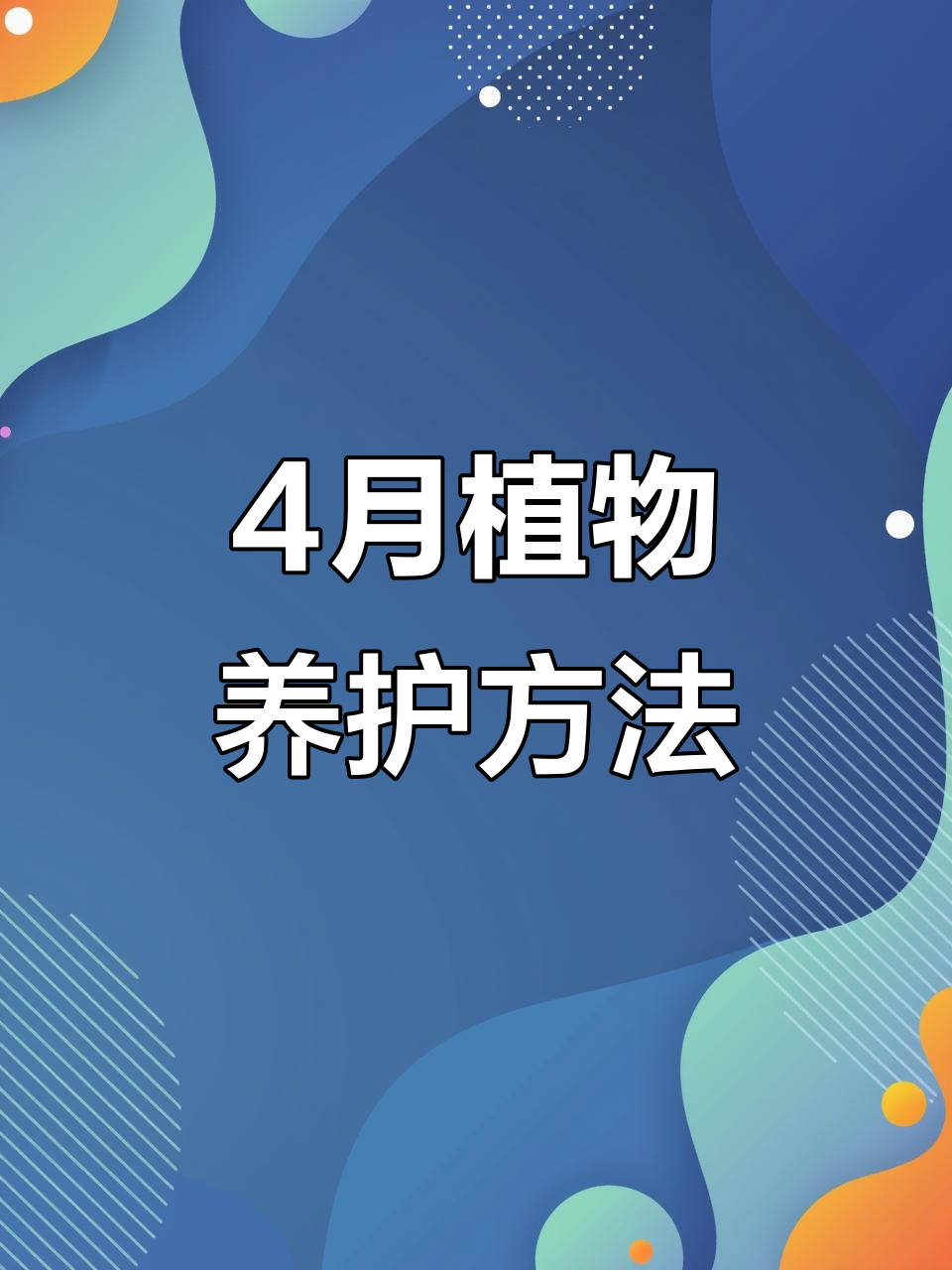4月植物养护指南:老鸭柿金蛋子恢复生机法