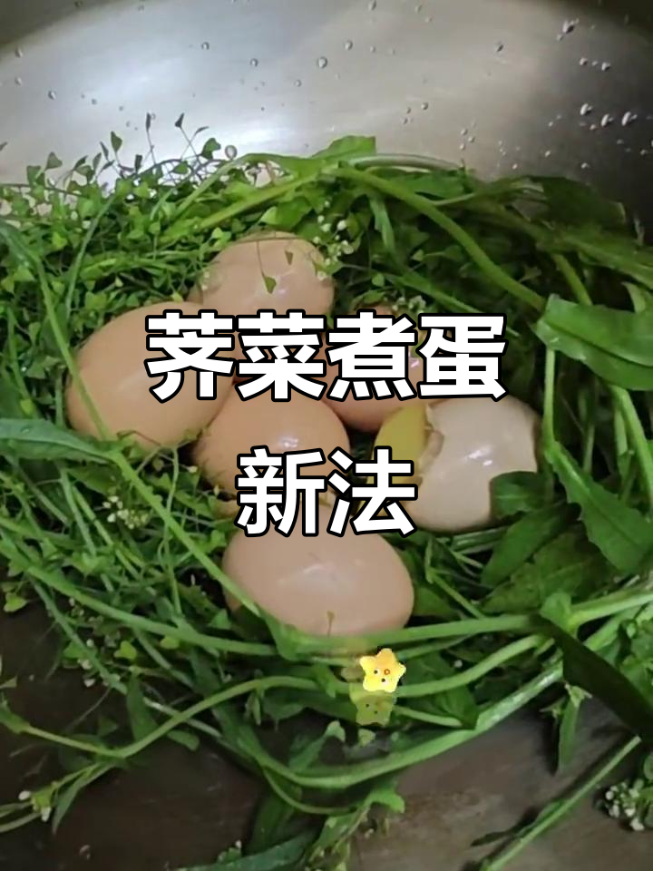 荠菜煮蛋,随时可做!晒干冷冻更方便