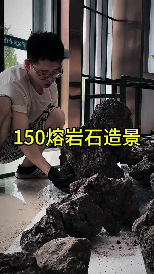 熔岩石造景 鱼缸造景 造景 鱼缸里的大自然