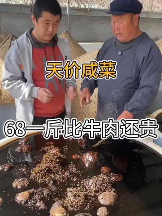 山东沂水狮子头咸菜 一个咸菜疙瘩能卖200块！咸菜比牛肉贵，老板说还非常好卖！狮子头咸菜山
