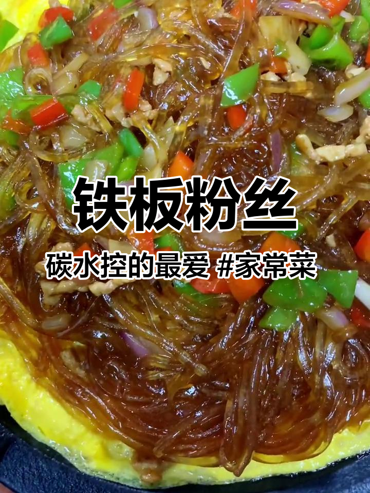 铁板粉丝,碳水控的最爱 家常菜 每日美食分享 美食教程 每天分享做菜 跟着视频学做菜 铁板