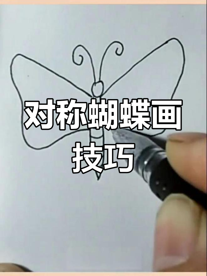 儿童简笔画教程:蝴蝶的对称画法