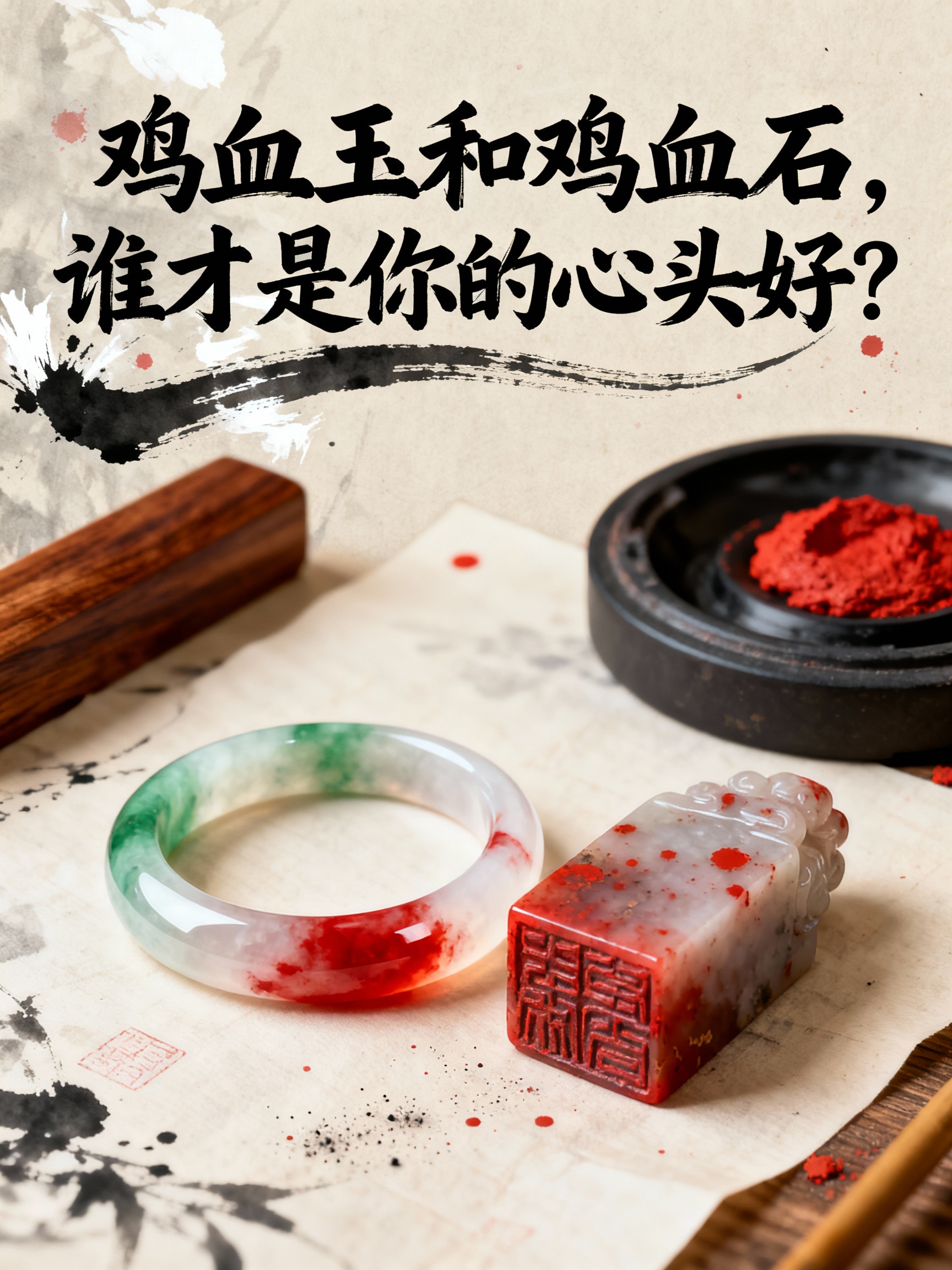 鸡血玉和鸡血石,谁才是你的心头好?