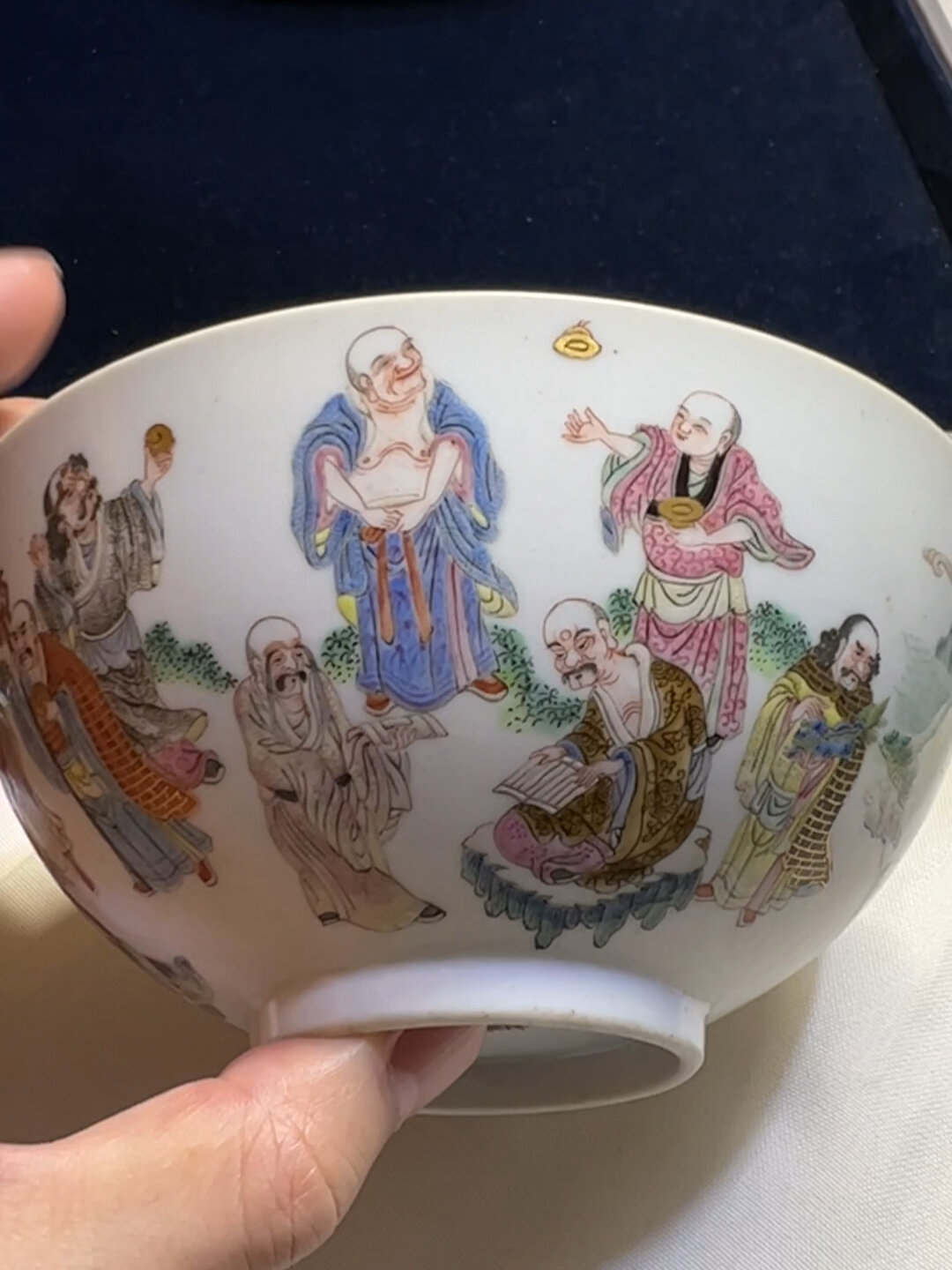 慎德堂粉彩十八罗汉,顶级的道光官窑品种