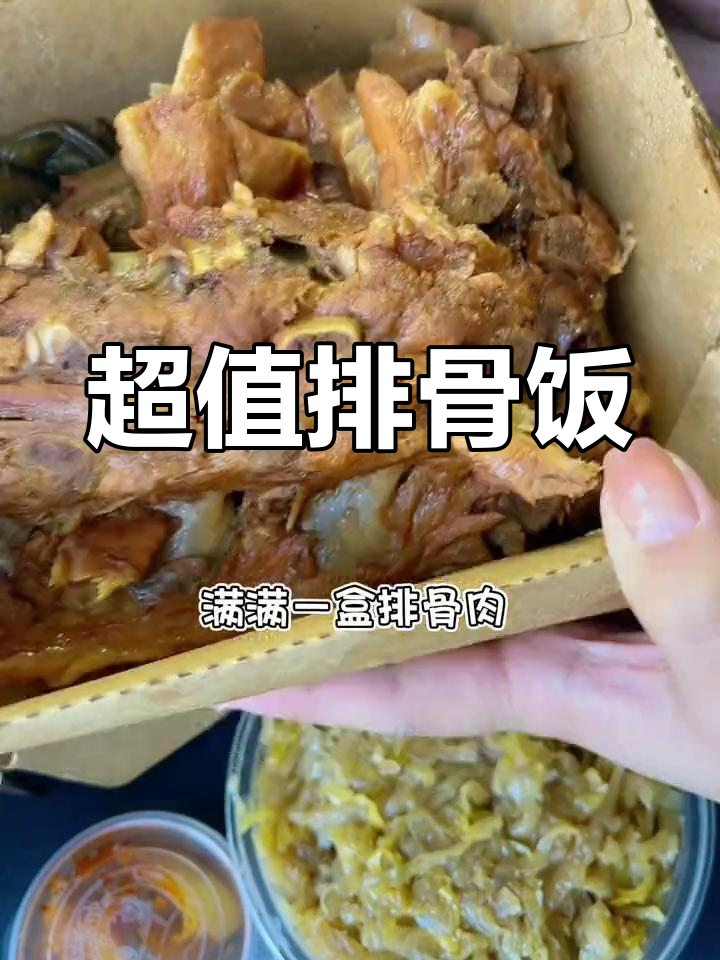 酱骨头排骨饭,肉香十足!