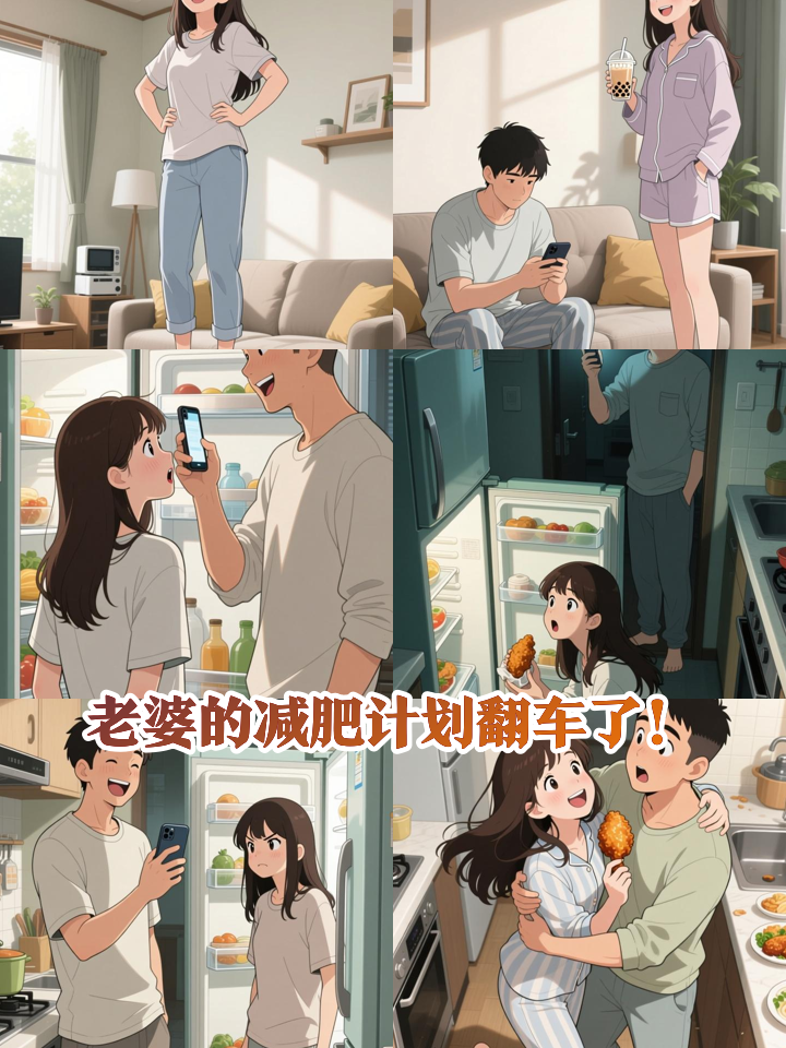 立flag要戒奶茶的老婆，半夜偷吃被老公抓现行！