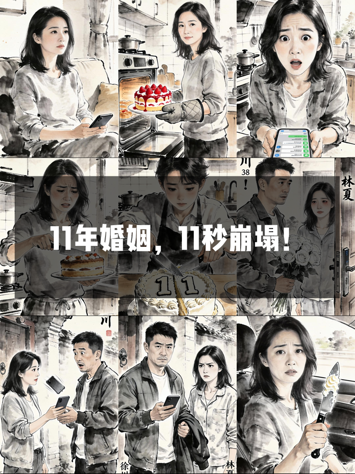 结婚纪念日收到11条陌生短信，她砸碎了第11个蛋糕