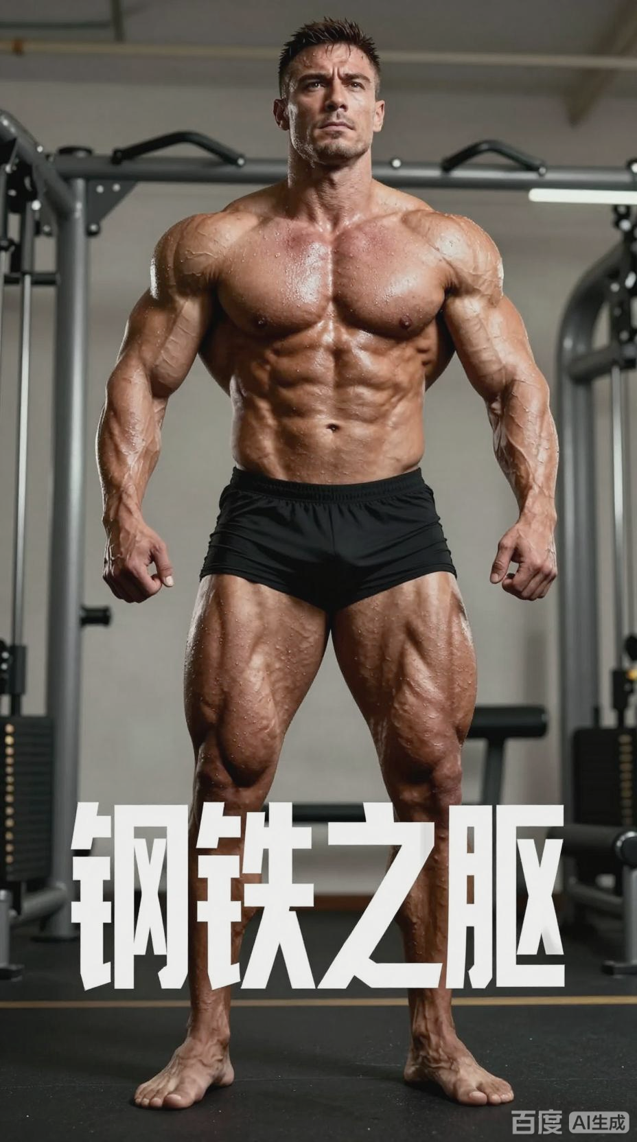 肌肉男的健美风采