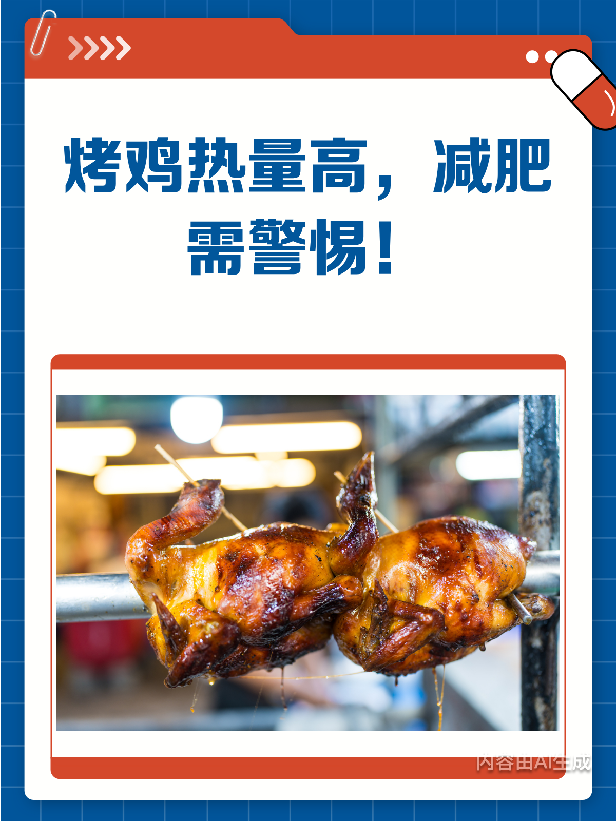 烤鸡热量大揭秘!减肥路上别让它成绊脚石