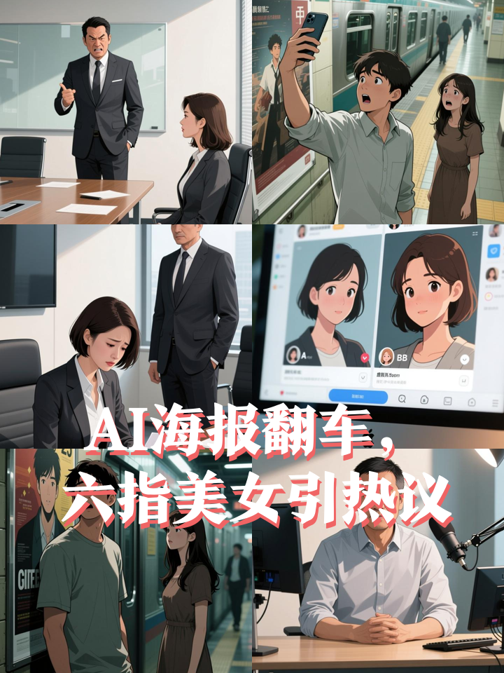 上海地铁海报现“六指美女”！网友：演都不演了？广告方回应