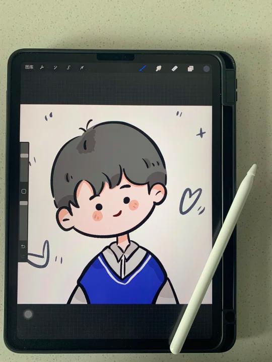 简单的Q版男生头像画法|Procreate绘画教程