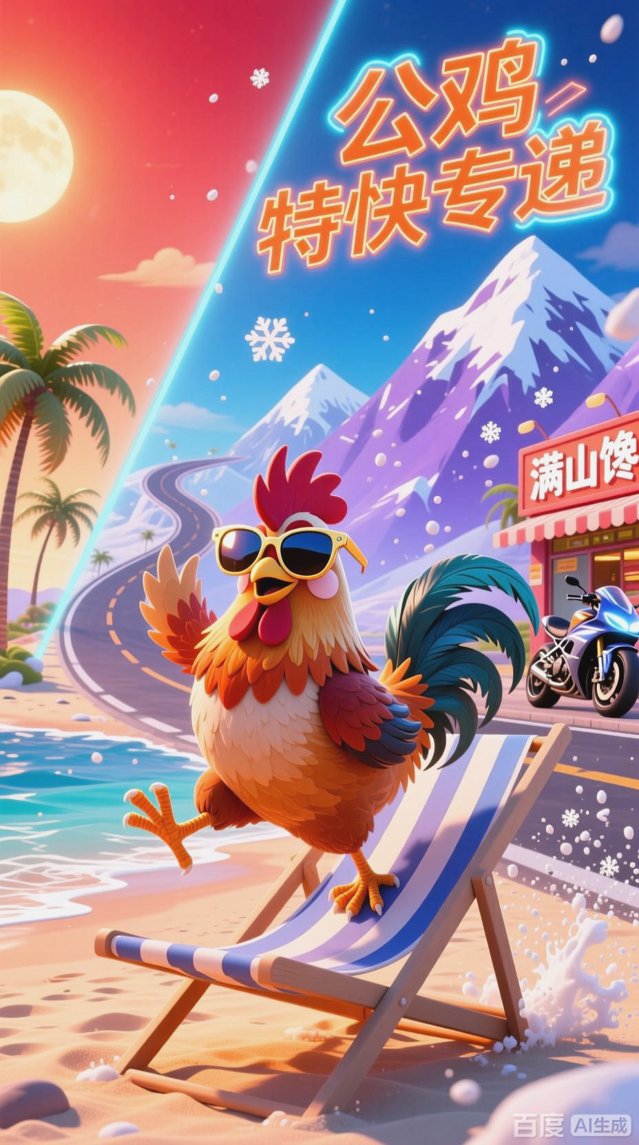 炫酷公鸡摩托送货大冒险