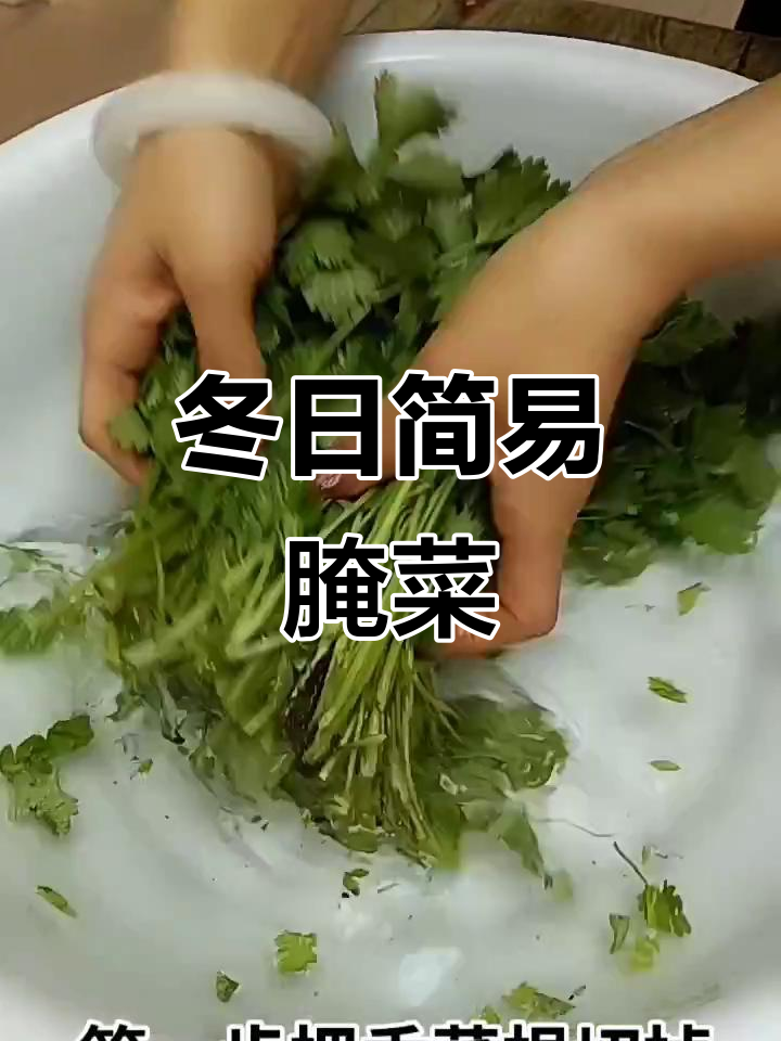 香菜、胡萝卜加酱油,简单腌制,冬季美味轻松做!