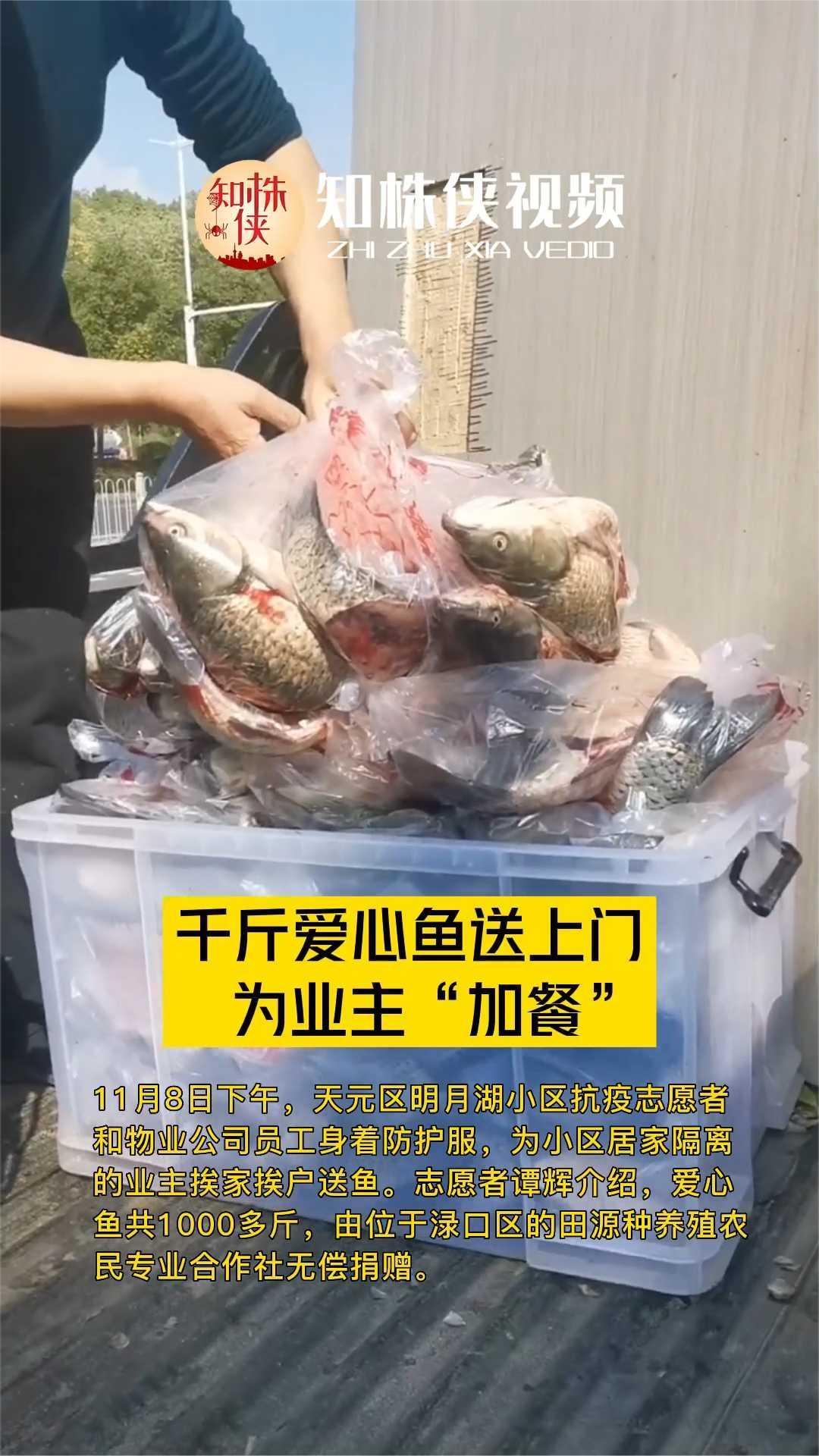 千斤爱心鱼送上门 为业主“加餐”