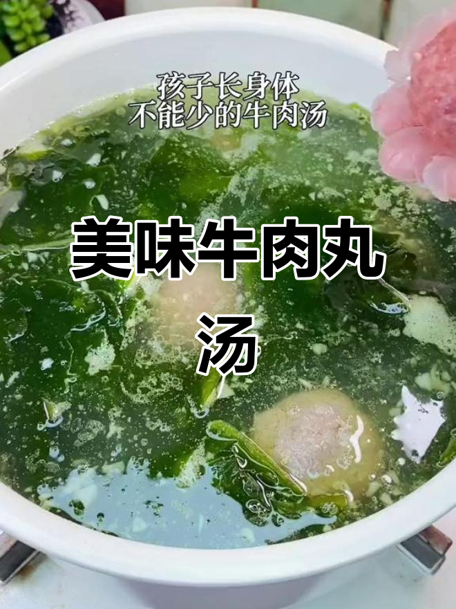 孩子长高必吃牛肉丸汤,裙带菜鲜美营养每周两次做
