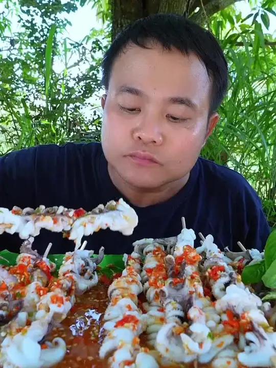 鲜辣剁椒凉拌小墨鱼须串串 创作人计划泰国大叔泰国美食内容启发搜索种草激励计划