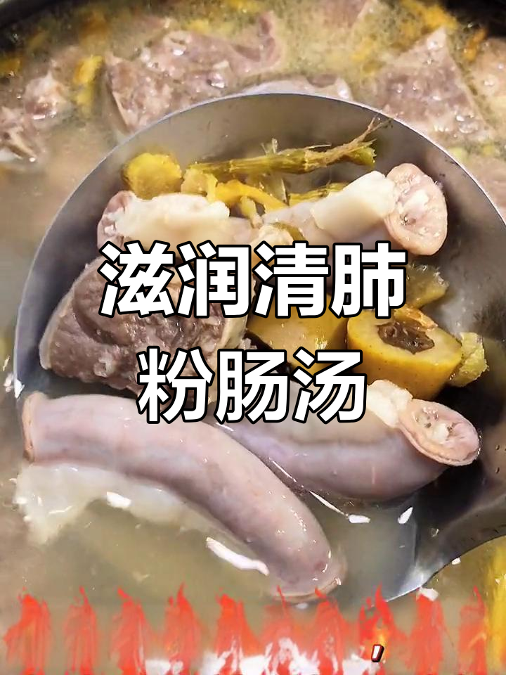 清肺润燥的粉肠猪肺橄榄汤,熬夜必备
