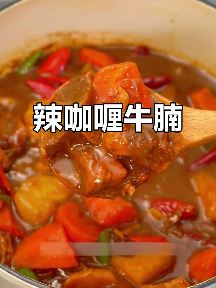 辣咖喱牛腩，牛肉软烂入味，拌饭三碗停不下来！