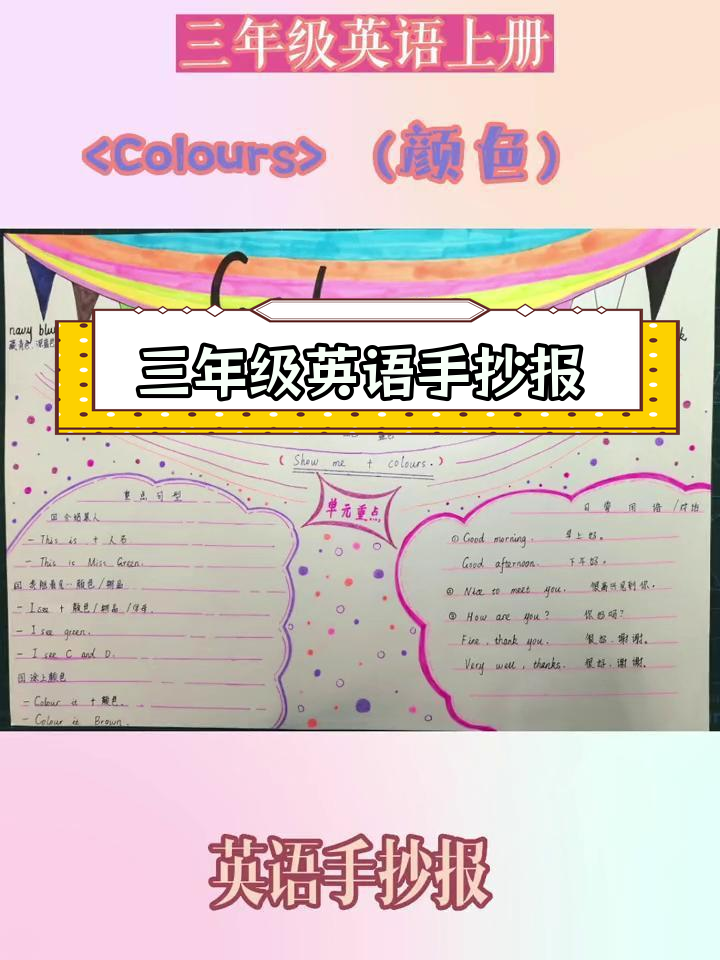 小学三年级英语手抄报模板