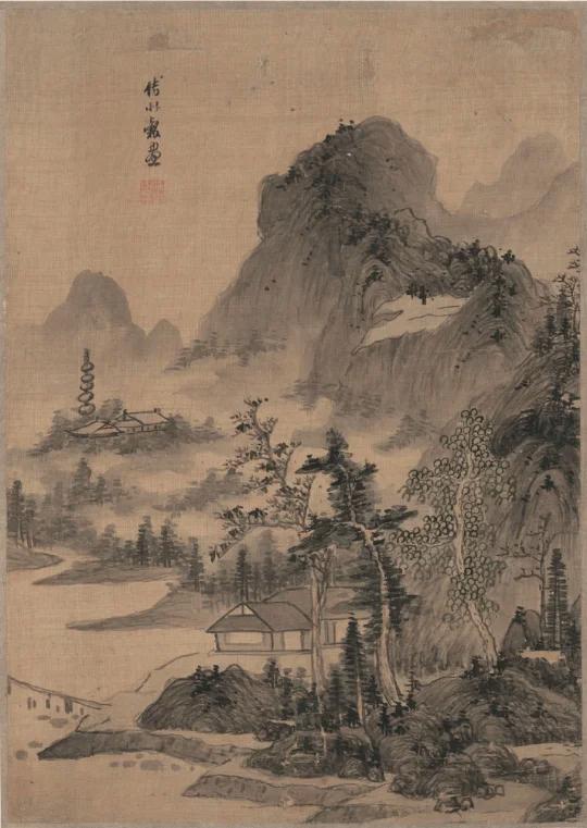 浙派后期代表画家之一蓝瑛笔下山水画册