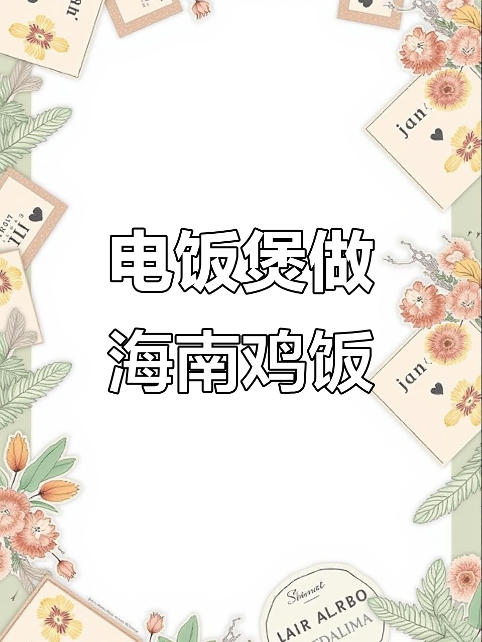 家庭版海南鸡饭，电饭煲轻松做出皮爽肉滑的鸡腿