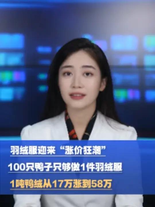 羽绒服迎来“涨价狂潮”,一顿白鸭绒从17万涨到58万,100只鸭鸭只够做1件羽绒服