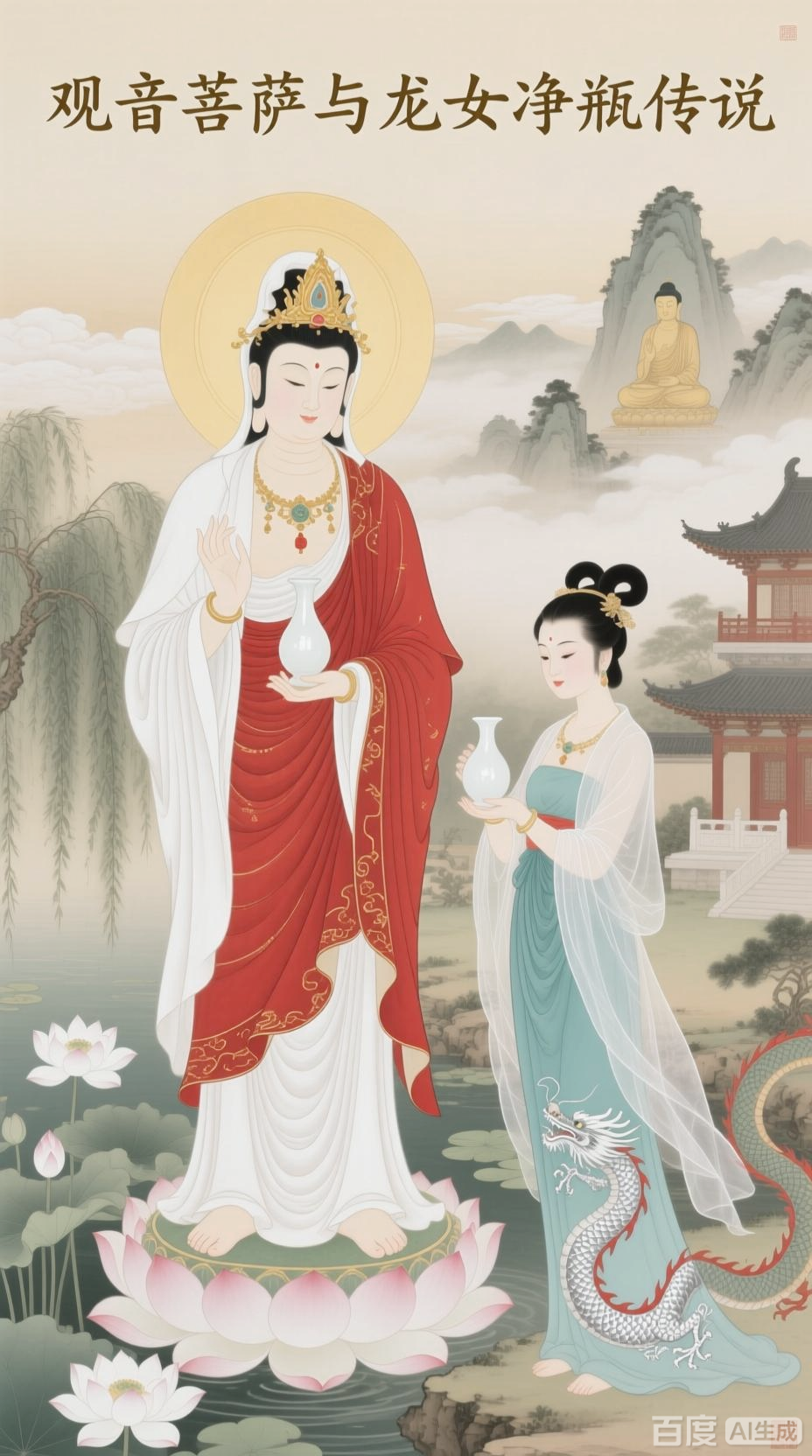 观音菩萨与龙女净瓶传说